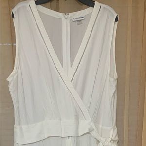 Calvin Klein Dress. Size 14. Off white or cream long dress.